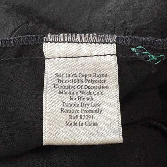 Johnny Was Multicolored Embroidered Tunic Black Size 2X - Picture 12 of 14